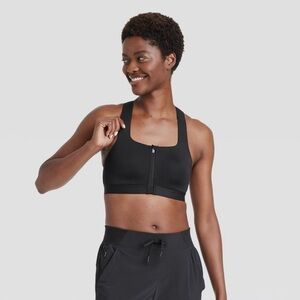 NWT! All In Motion Sports Bra Keyhole Black 36C Women's Sculpt High Support